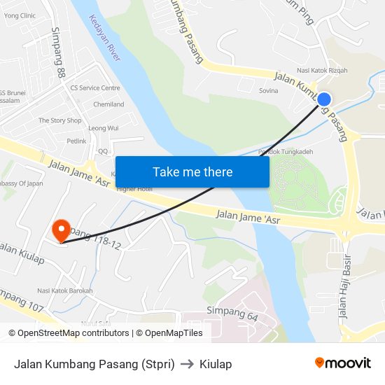 Jalan Kumbang Pasang (Stpri) to Kiulap map