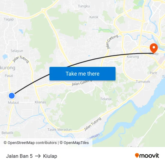 Jalan Ban 5 to Kiulap map