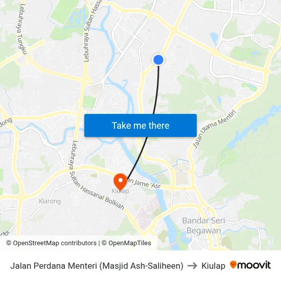 Jalan Perdana Menteri (Masjid Ash-Saliheen) to Kiulap map