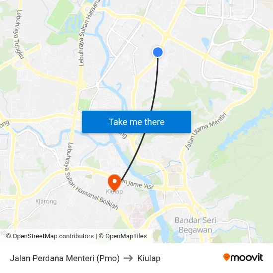 Jalan Perdana Menteri (Pmo) to Kiulap map