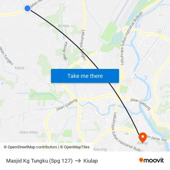 Masjid Kg Tungku (Spg 127) to Kiulap map