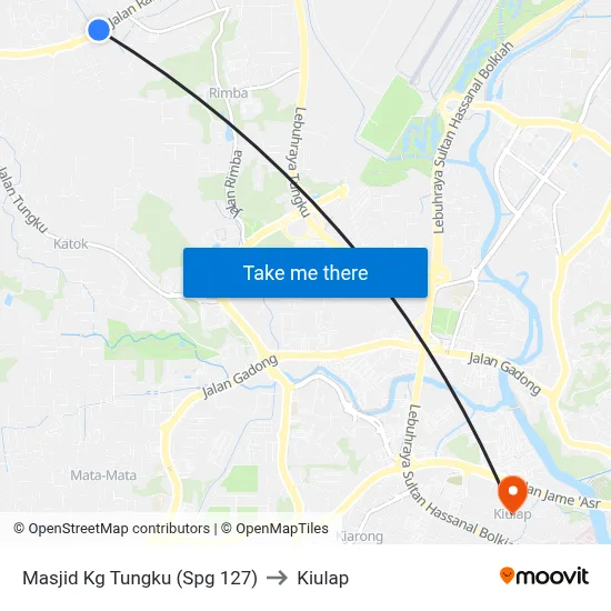 Masjid Kg Tungku (Spg 127) to Kiulap map