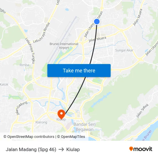 Jalan Madang (Spg 46) to Kiulap map
