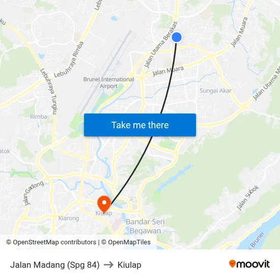 Jalan Madang (Spg 84) to Kiulap map