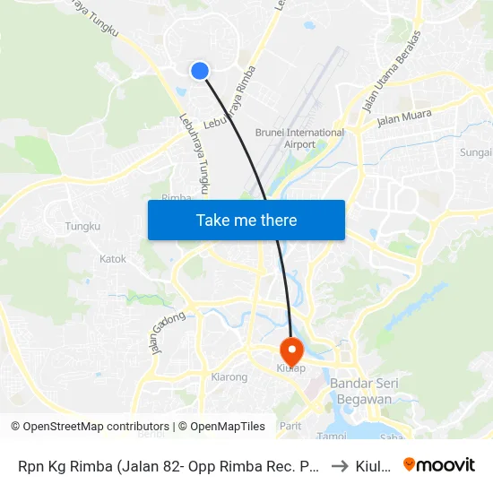 Rpn Kg Rimba (Jalan 82- Opp Rimba Rec. Park) to Kiulap map