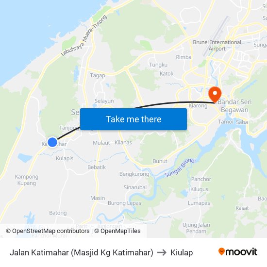 Jalan Katimahar (Masjid Kg Katimahar) to Kiulap map