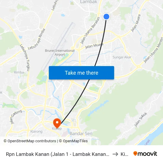 Rpn Lambak Kanan (Jalan 1 - Lambak Kanan Religious School) to Kiulap map