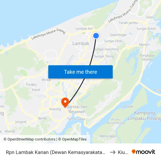 Rpn Lambak Kanan (Dewan Kemasyarakatan @ Jln 77) to Kiulap map