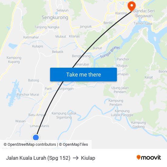 Jalan Kuala Lurah (Spg 152) to Kiulap map