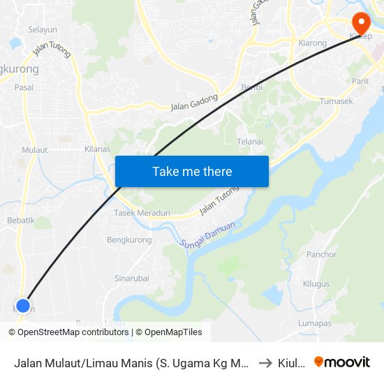 Jalan Mulaut/Limau Manis (S. Ugama Kg Masin) to Kiulap map