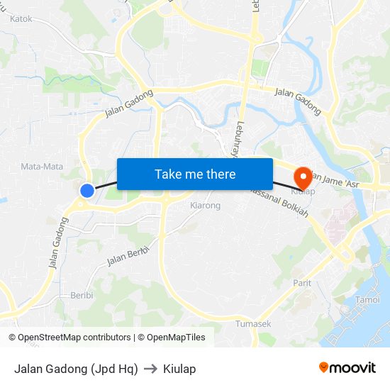 Jalan Gadong (Jpd Hq) to Kiulap map