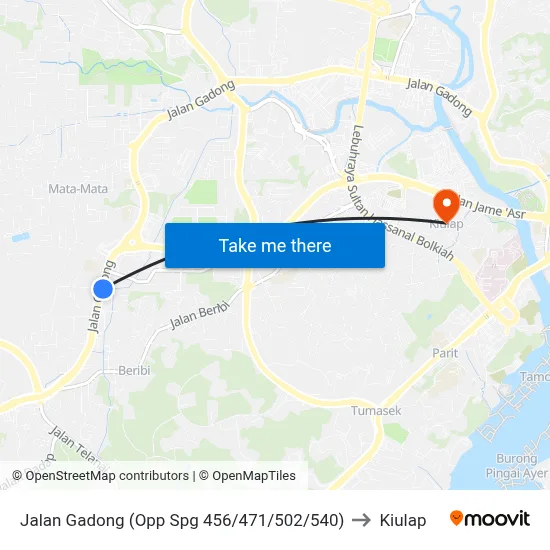 Jalan Gadong (Opp Spg 456/471/502/540) to Kiulap map
