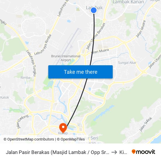 Jalan Pasir Berakas (Masjid Lambak / Opp Sr Dato Mahawangsa) to Kiulap map
