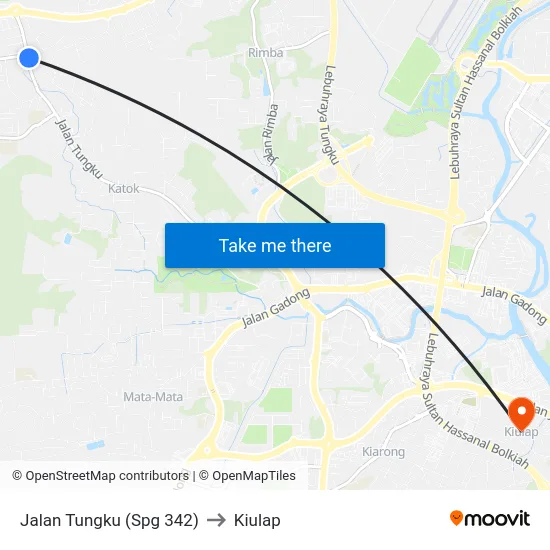 Jalan Tungku (Spg 342) to Kiulap map