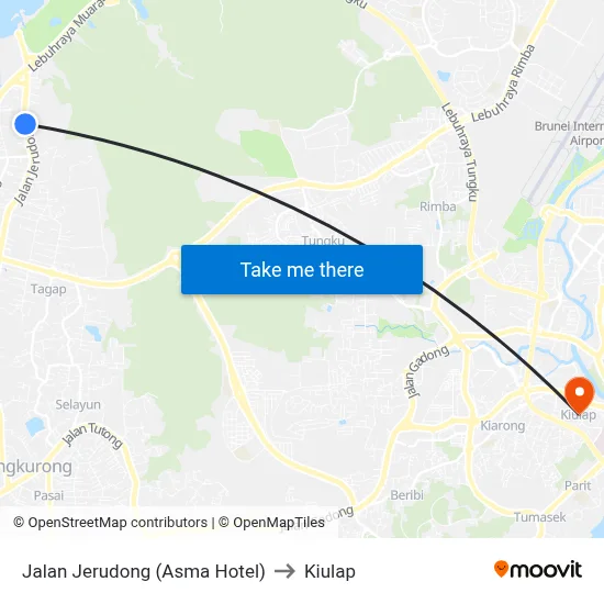 Jalan Jerudong (Asma Hotel) to Kiulap map