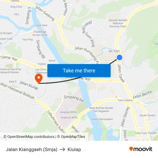 Jalan Kianggaeh (Smja) to Kiulap map