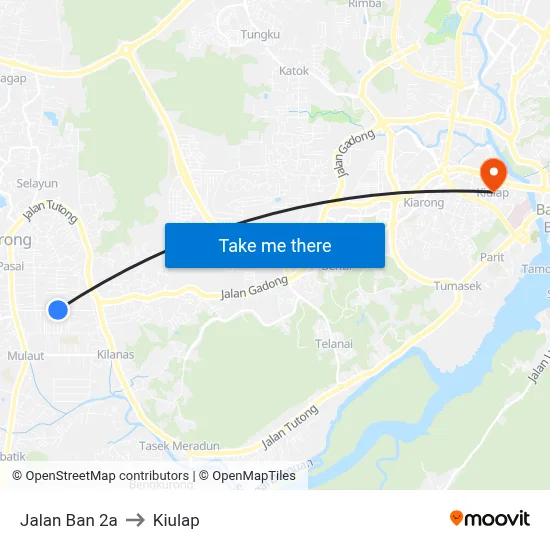 Jalan Ban 2a to Kiulap map