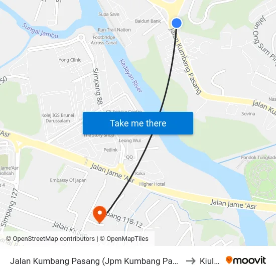 Jalan Kumbang Pasang (Jpm Kumbang Pasang) to Kiulap map
