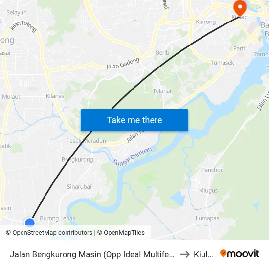 Jalan Bengkurong Masin (Opp Ideal Multifeed) to Kiulap map