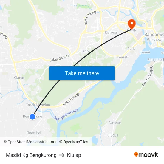 Masjid Kg Bengkurong to Kiulap map