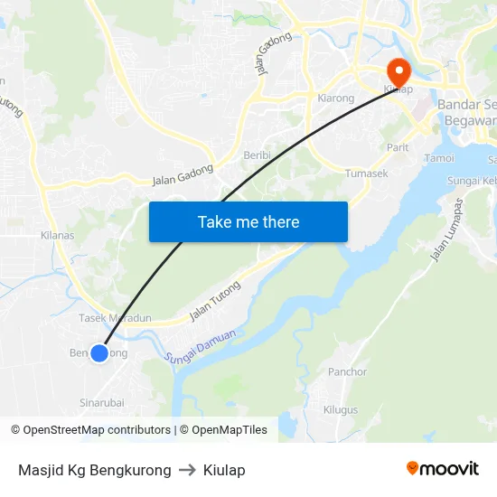 Masjid Kg Bengkurong to Kiulap map