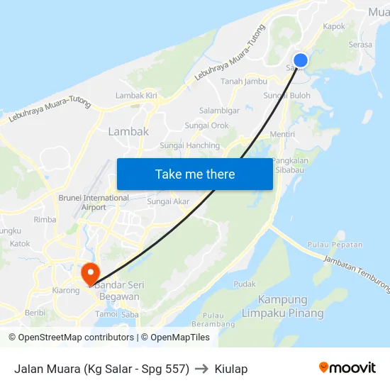 Jalan Muara (Kg Salar - Spg 557) to Kiulap map
