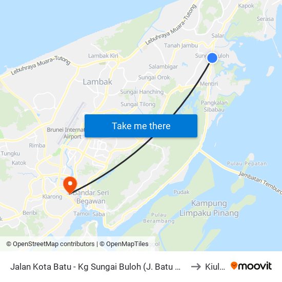 Jalan Kota Batu - Kg Sungai Buloh (J. Batu Marang) to Kiulap map