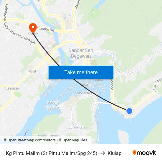Kg Pintu Malim (Sr Pintu Malim/Spg 245) to Kiulap map