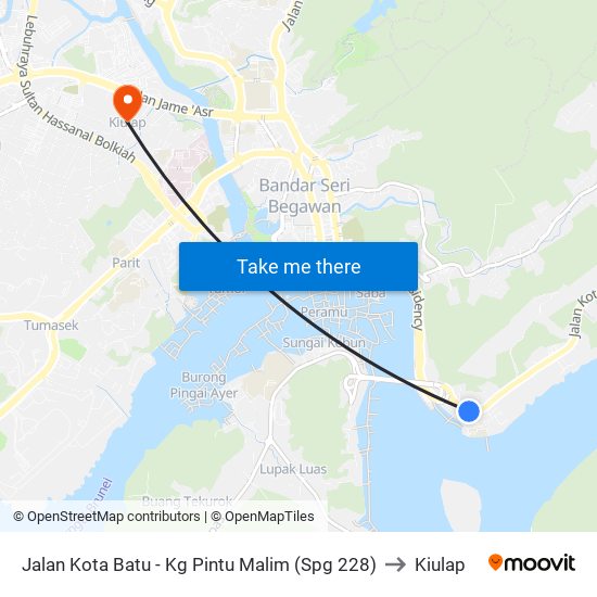 Jalan Kota Batu - Kg Pintu Malim (Spg 228) to Kiulap map