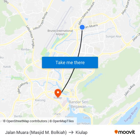 Jalan Muara (Masjid M. Bolkiah) to Kiulap map