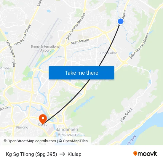 Kg Sg Tilong (Spg 395) to Kiulap map