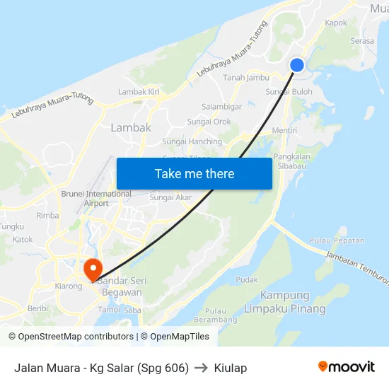 Jalan Muara - Kg Salar (Spg 606) to Kiulap map