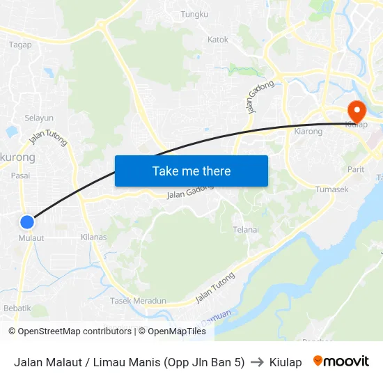 Jalan Malaut / Limau Manis (Opp Jln Ban 5) to Kiulap map