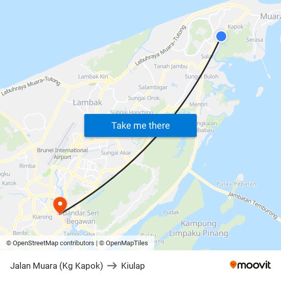 Jalan Muara (Kg Kapok) to Kiulap map