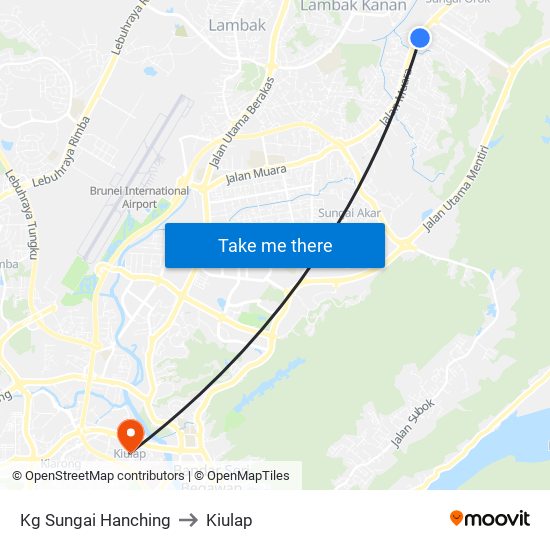 Kg Sungai Hanching to Kiulap map