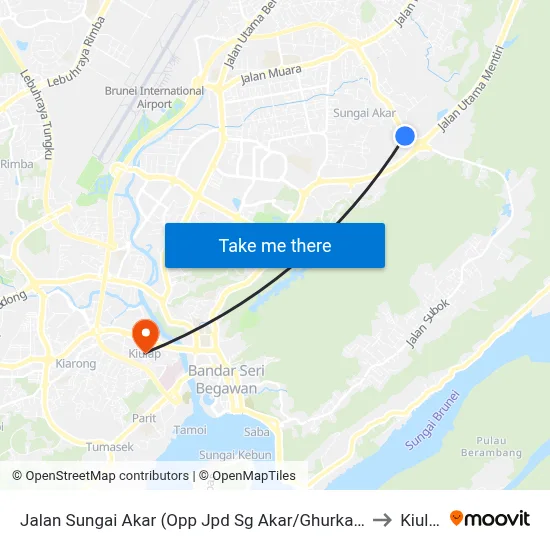 Jalan Sungai Akar (Opp Jpd Sg Akar/Ghurka Camp) to Kiulap map