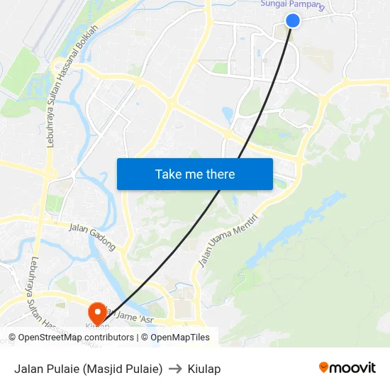 Jalan Pulaie (Masjid Pulaie) to Kiulap map