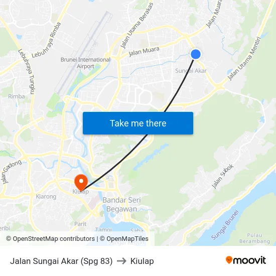 Jalan Sungai Akar (Spg 83) to Kiulap map