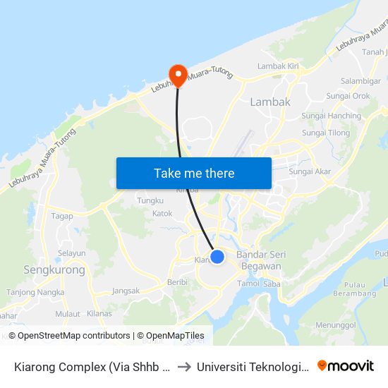 Kiarong Complex (Via Shhb Highway to Universiti Teknologi Brunei map