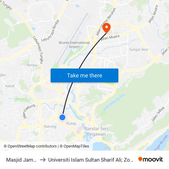 Masjid Jame 'Asr to Universiti Islam Sultan Sharif Ali; Zon B Car Park map