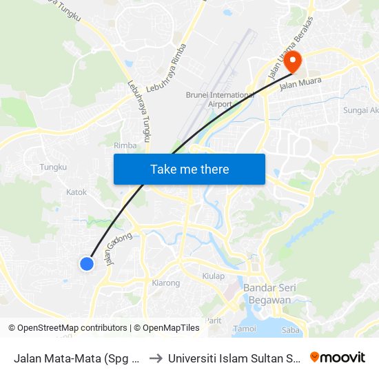 Jalan Mata-Mata (Spg 25/Masjid Mata-Mata) to Universiti Islam Sultan Sharif Ali; Zon B Car Park map