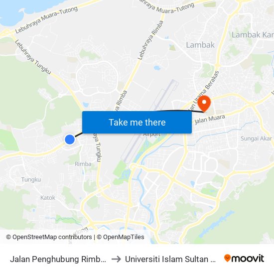 Jalan Penghubung Rimba (Spg 82/51/Armarda)) to Universiti Islam Sultan Sharif Ali; Zon B Car Park map