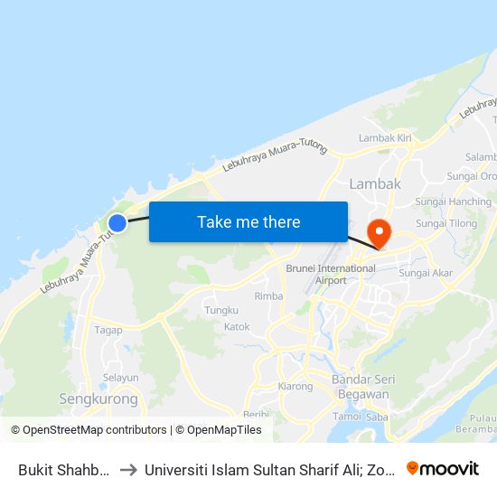 Bukit Shahbandar to Universiti Islam Sultan Sharif Ali; Zon B Car Park map
