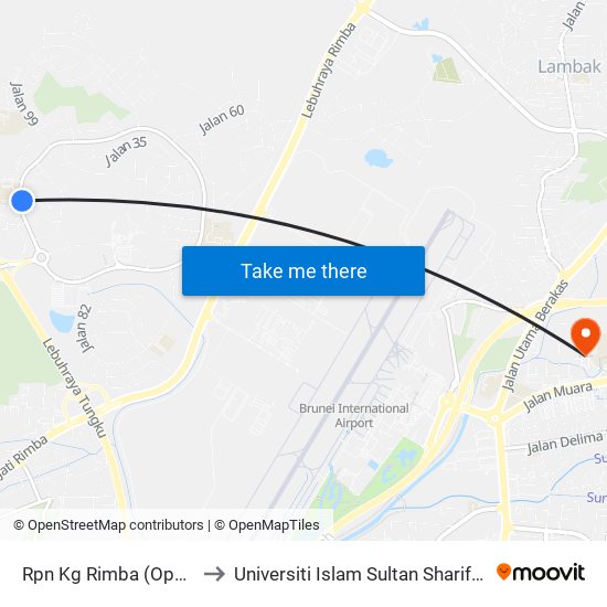 Rpn Kg Rimba (Opp Spg Jalan 3) to Universiti Islam Sultan Sharif Ali; Zon B Car Park map