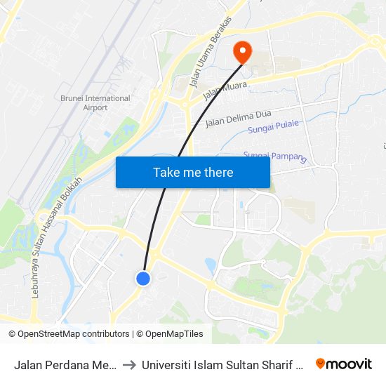 Jalan Perdana Menteri (Pmo) to Universiti Islam Sultan Sharif Ali; Zon B Car Park map