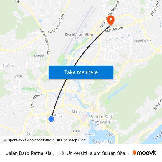 Jalan Dato Ratna Kiarong (Sr Kiarong) to Universiti Islam Sultan Sharif Ali; Zon B Car Park map