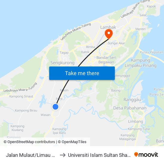 Jalan Mulaut/Limau Manis (Spg 1159) to Universiti Islam Sultan Sharif Ali; Zon B Car Park map