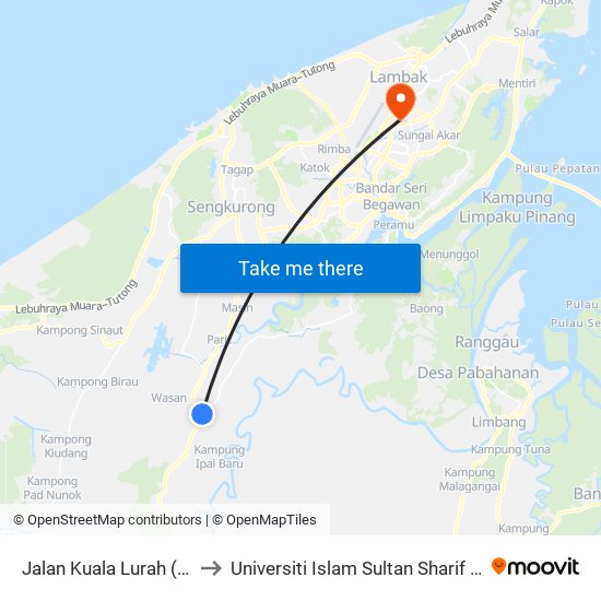 Jalan Kuala Lurah (Opp. Spg 60) to Universiti Islam Sultan Sharif Ali; Zon B Car Park map