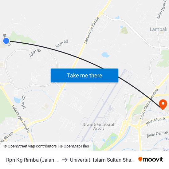 Rpn Kg Rimba (Jalan 99 - Sm Rimba 2) to Universiti Islam Sultan Sharif Ali; Zon B Car Park map