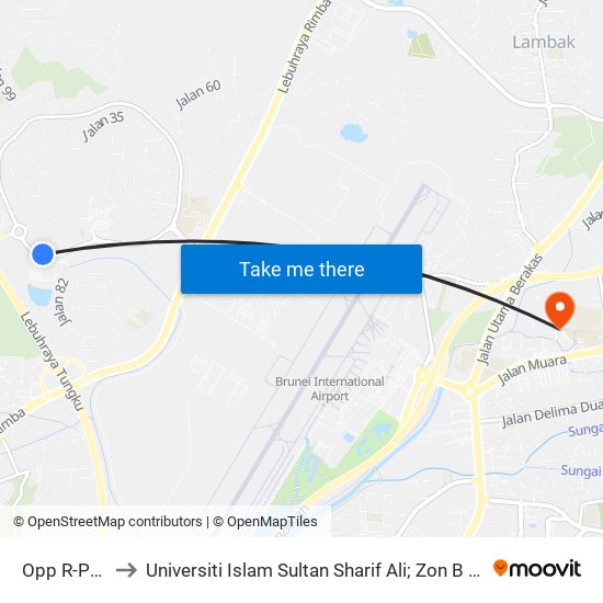 Opp R-Point to Universiti Islam Sultan Sharif Ali; Zon B Car Park map